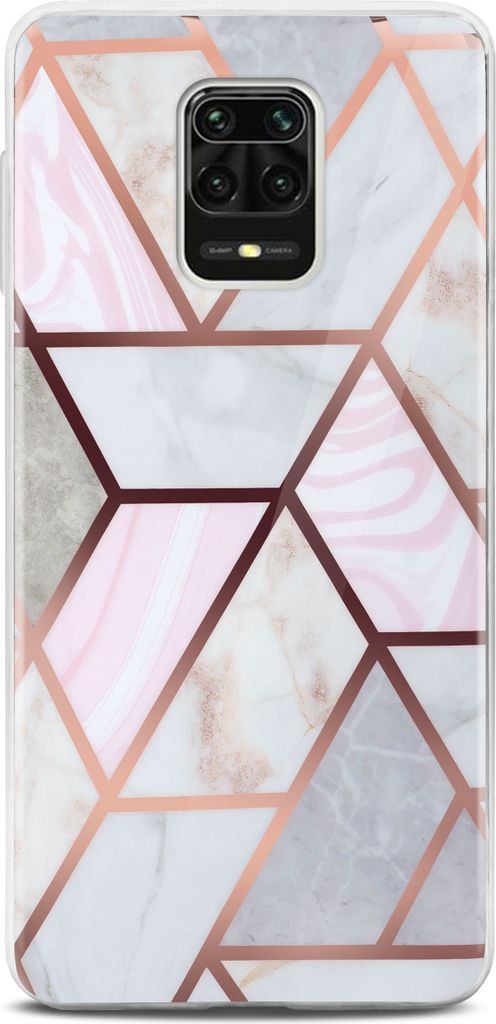ONEFLOW Sense Case kompatibel mit Xiaomi Redmi Note 9 Pro - Hülle in Marmor Optik, Thrill
