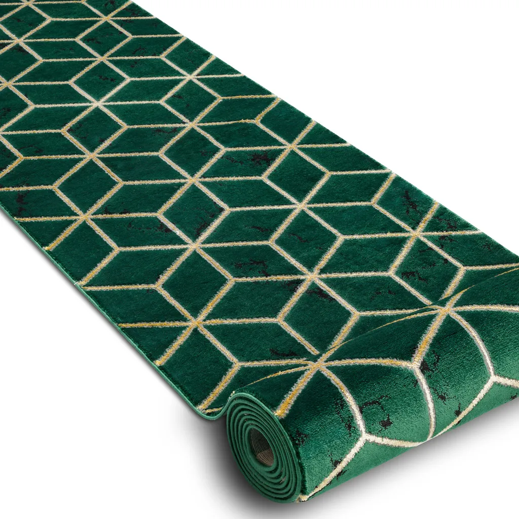 Chemin de table EMERALD 1014 Exclusive vert bouteille et or 80x110 cm - 2