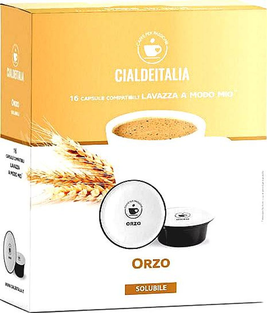 Cialdeitalia - Orzo Kapseln kompatibel mit Lavazza A Modo Mio - koffeinfrei - natürliche Gerste - 160 Kapseln