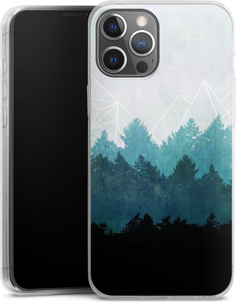 DeinDesign Slim Hülle für Apple iPhone 12 Pro Max Silikon Case Ultra Dünn Handyhülle Abstrakt Baum Wald