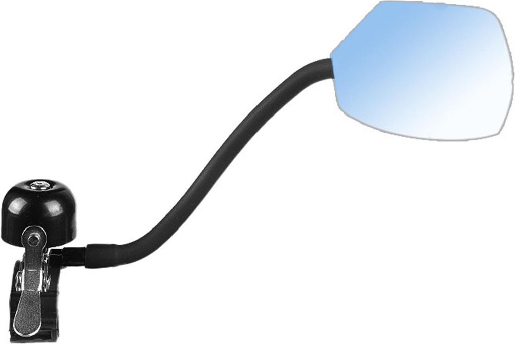 2-in-1-Fahrradrückspiegel mit Klingel, 360 Grad verstellbar, für MTB, Rennrad, Mountainbike, Rückspiegel, hohe Dezibel-Alarmklingel, Fahrradzube...