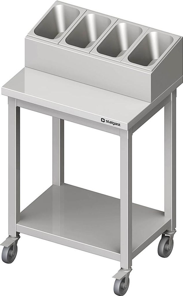 Besteck- und Tablettwagen, 655x500x1100 mm, Selbstmontage