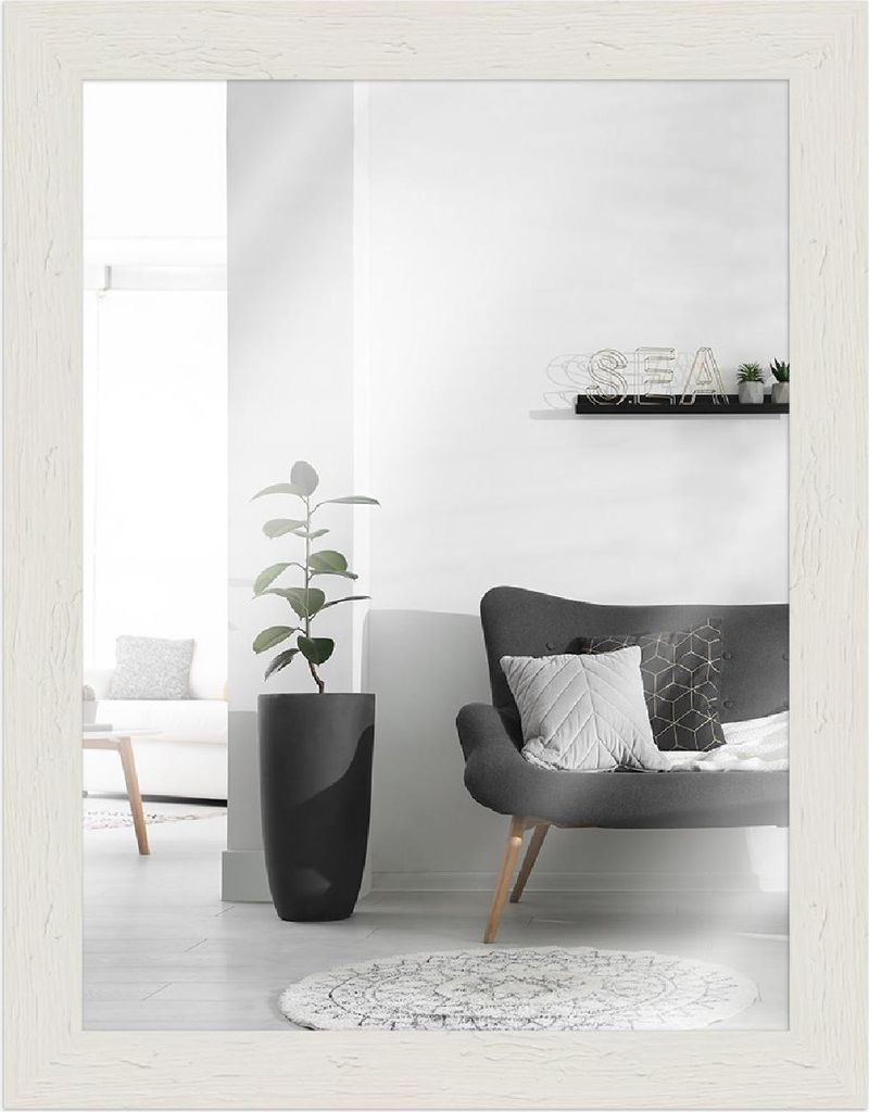 MendeFrames H750 Wandspiegel Strandhaus weiß 50x75 cm