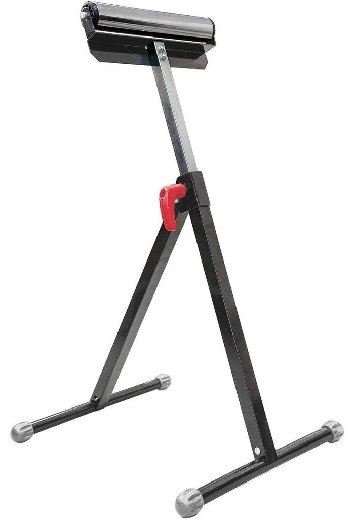 kwb Rollen-Auflagebock, Rollenbock mit hochwertiger Führungs-Rolle, klappbar u. höhenverstellbar 680-1100 mm