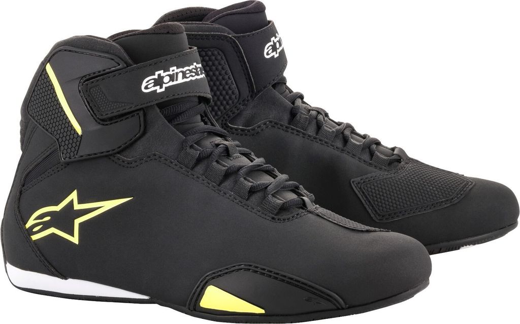 Alpinestars Sektor Motorradschuhe Farbe: Schwarz/Neon Gelb, Grösse: 38.5