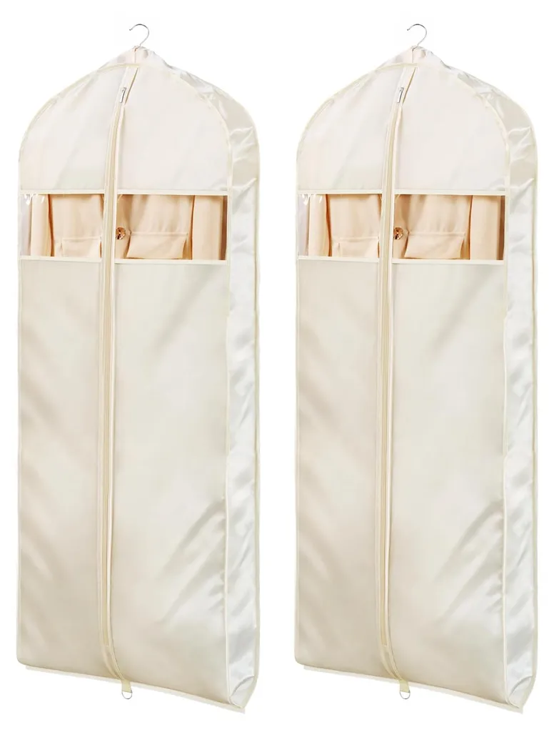 Housse de protection respirante en satin pour costumes et robes 152cm