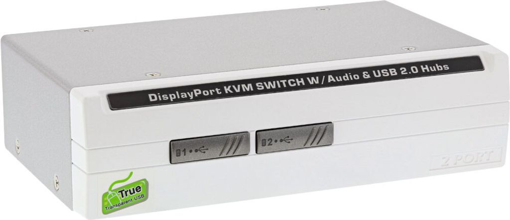InLine KVM Desktop Switch, 2-fach, DisplayPort 1.2, 4K, USB 2.0, Audio