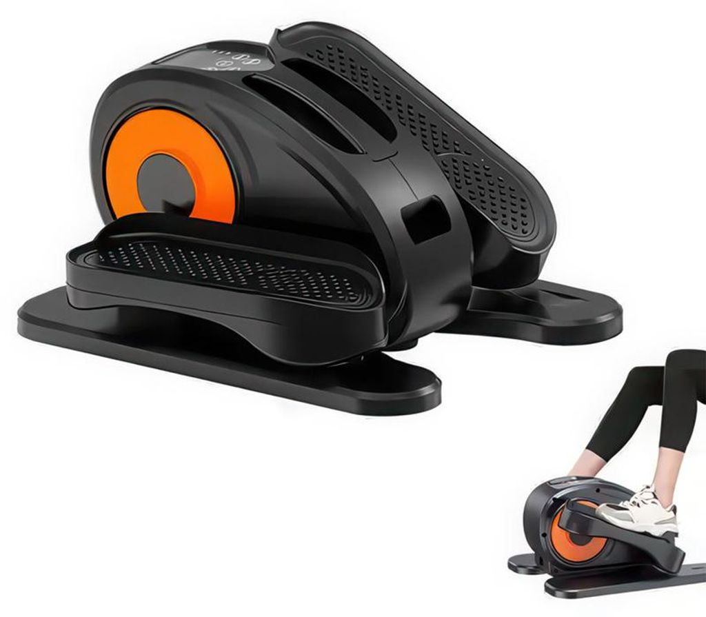 Untertisch Ellipsentrainer Elektrisch Mini Crosstrainer mit Fernbedienung & LED Display 12 Stufen für Zuhause Büro Senioren