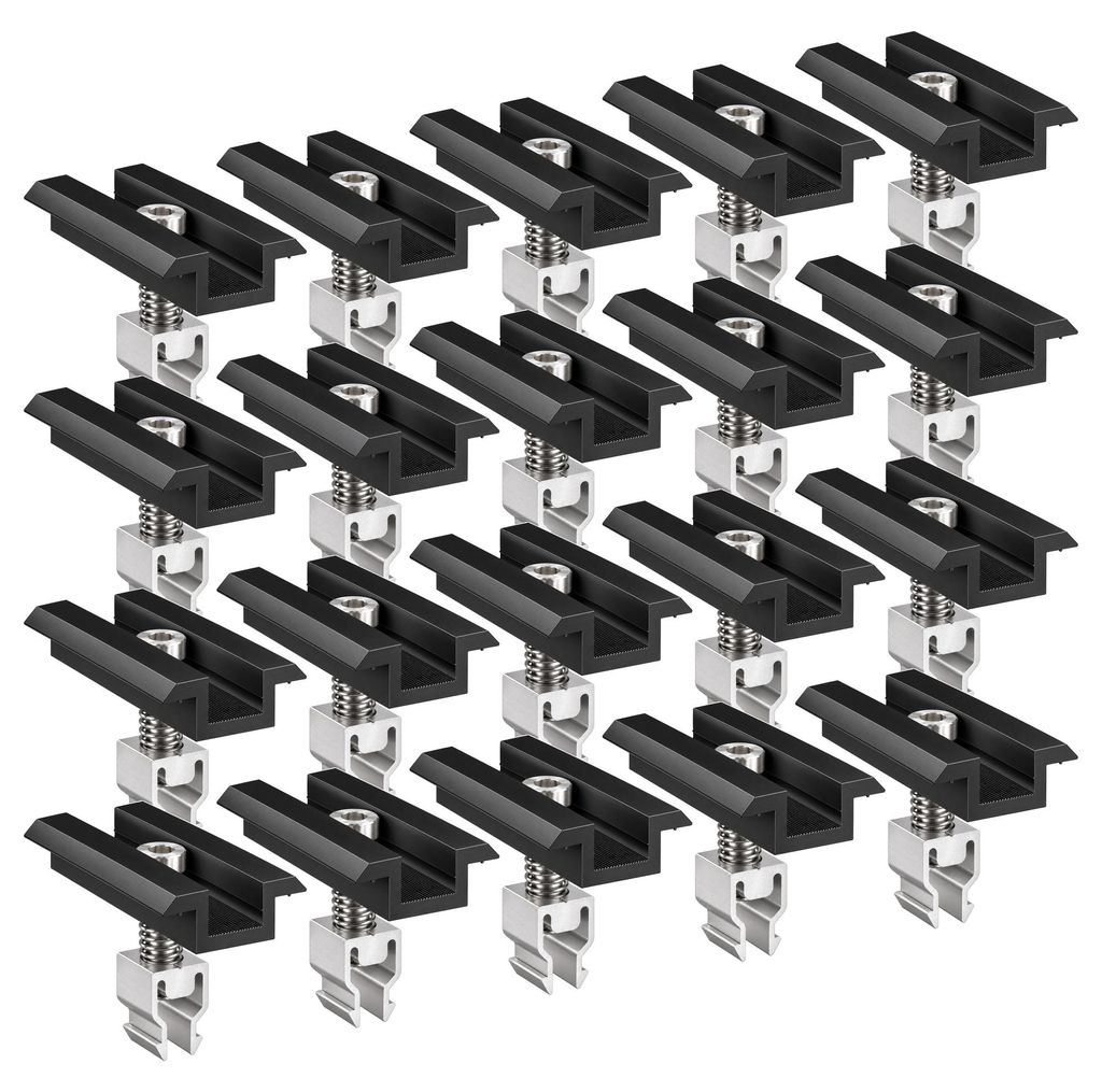 20x Mittelklemme Klickfix schwarz 30-40mm Solarmodul Produktbild 