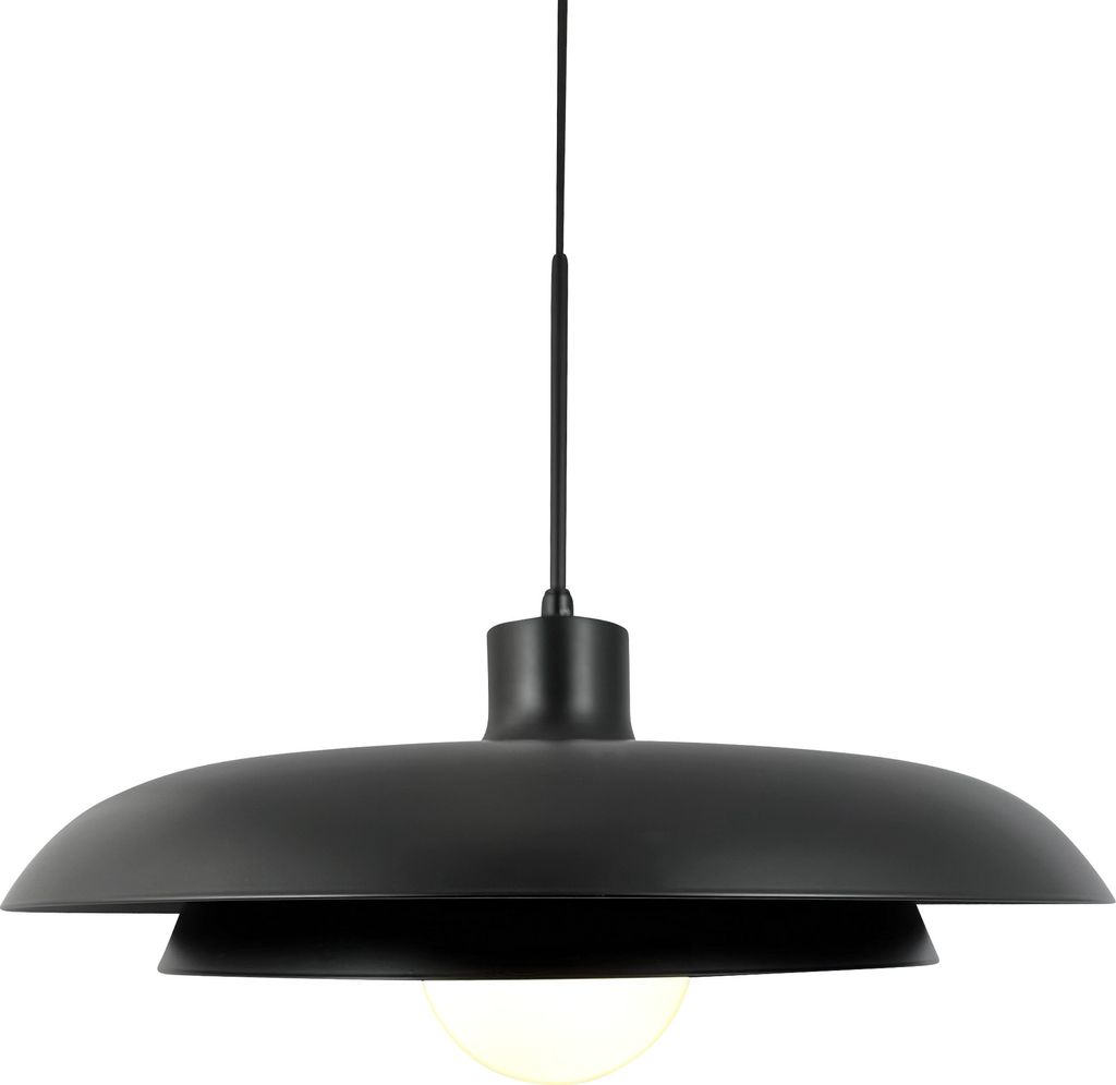 Pendelleuchte LED, Hängelampe, Deckenlampe Pendel, Pendellampe Esstisch, Pendelleuchte für Wohnzimmer, Skandinavische Design, AVA schwarz