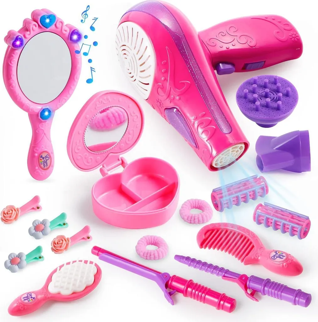 Coffret Coiffure Enfant et Poupée avec Accessoires de Salon