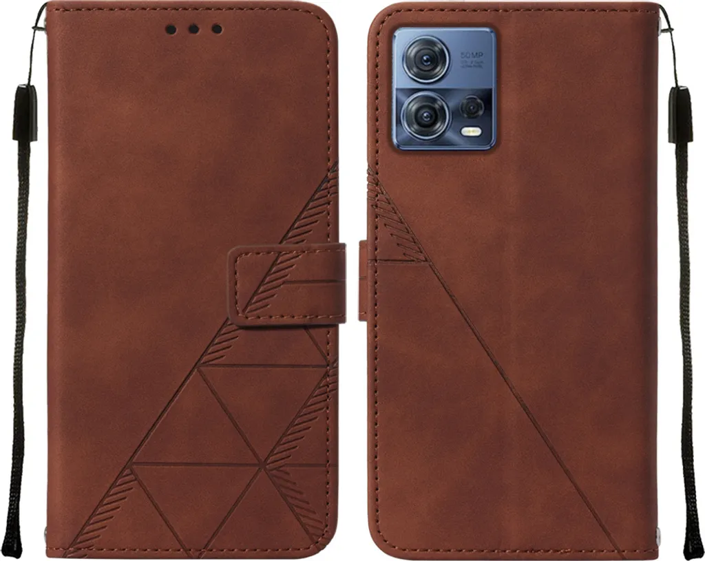 Cover Portafoglio Motorola Moto S30 Pro 5G in Pelle Marrone