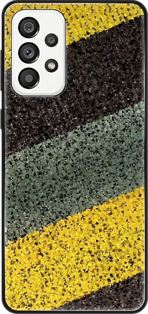 König Design Hülle kompatibel mit Samsung Galaxy A73 5G Kunststoff Soft Handyhülle - Handy Case Streifen Abstrakt