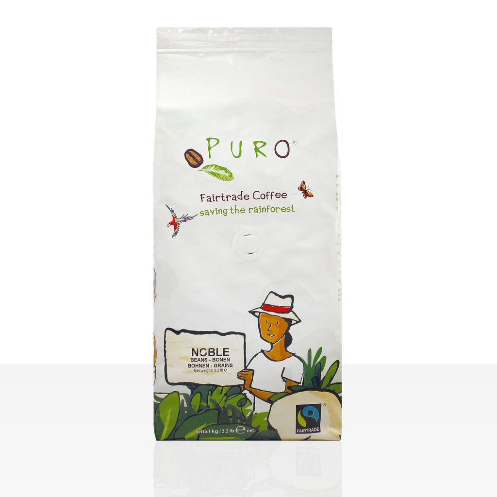 Miko Puro Noble Fairtrade Kaffee Crema 9 x 1kg Kaffeebohnen Produktbild 