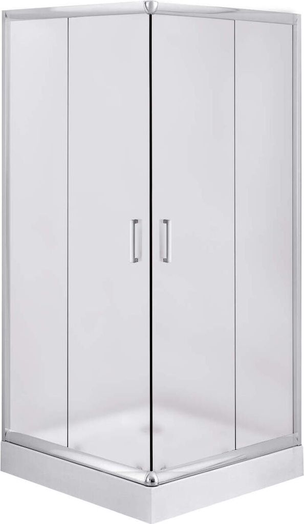 Deante | Duschkabine Funkia - 185 x 90 x 90 Cm - Satiniertes Glas - Sicherheitsglas 5mm - Universell
