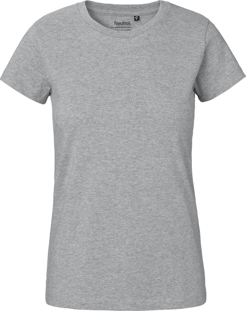 Neutral O80001 | Damen Classic T-Shirt / 100% Fairtrade Baumwolle - Farbe: Sports Grey - Größe: XL