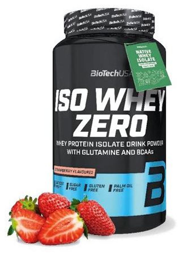 BioTech USA Iso Whey Zero 908 g fraise / Isolats de Image du produit 