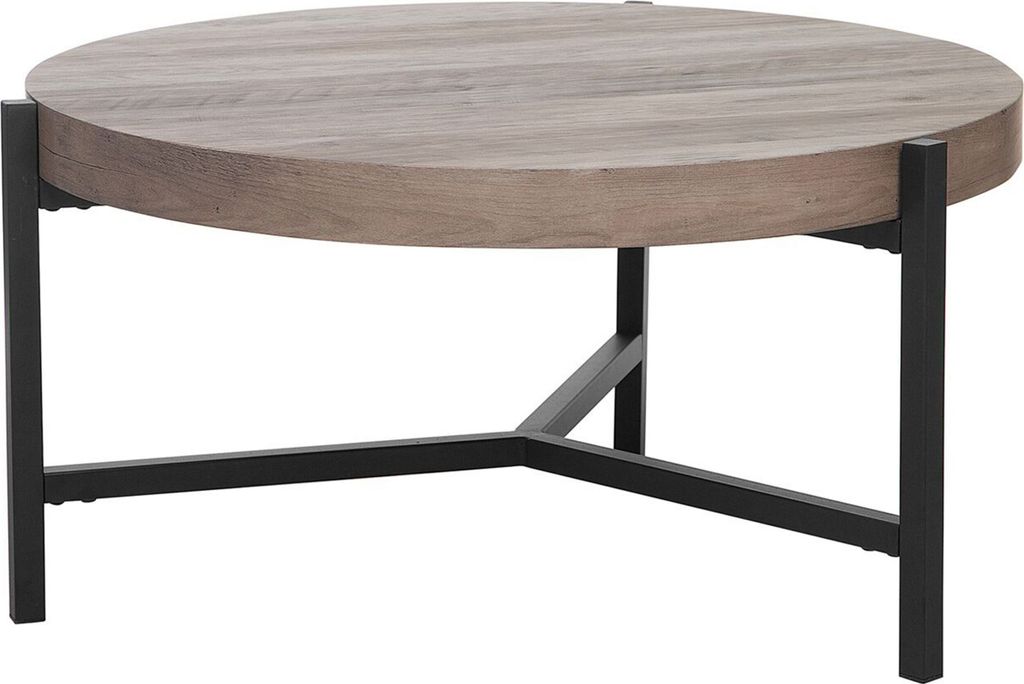BELIANI Couchtisch Braun Schwarz Taupe Holzoptik MDF Produktbild 