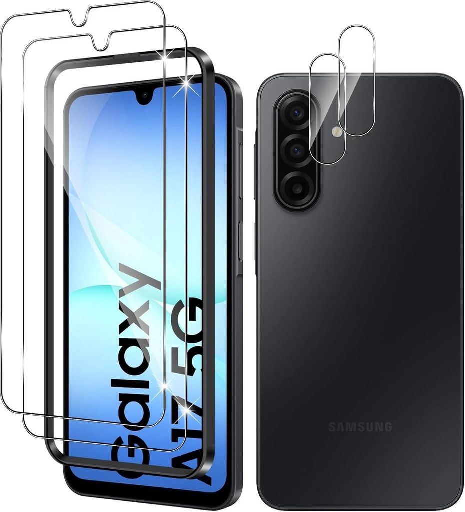 2X Schutzglas ( Display + Kamera ) für Samsung Galaxy A17 5G Panzerfolie Full 9H