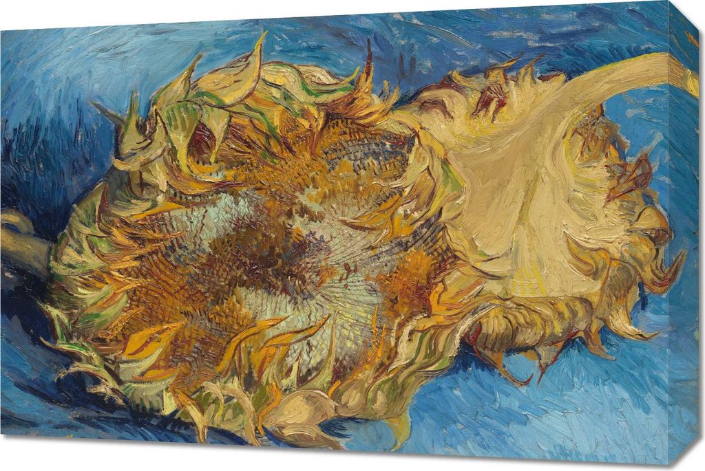 Bild 60x40cm Sonnenblumen, Van Gogh Vintage für das Wohnzimmer