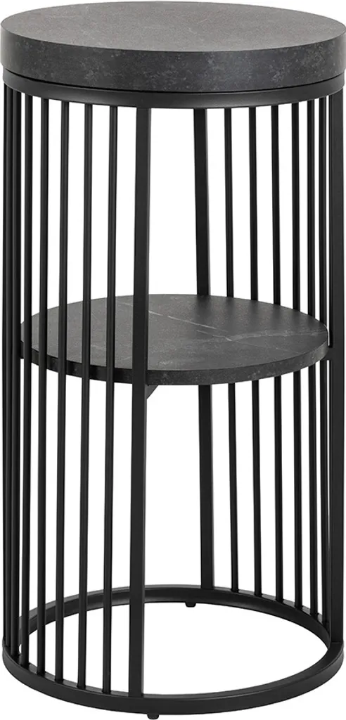 Chevet Design Smuk Violet Marbre Noir - Petit Meuble de Chambre Moderne