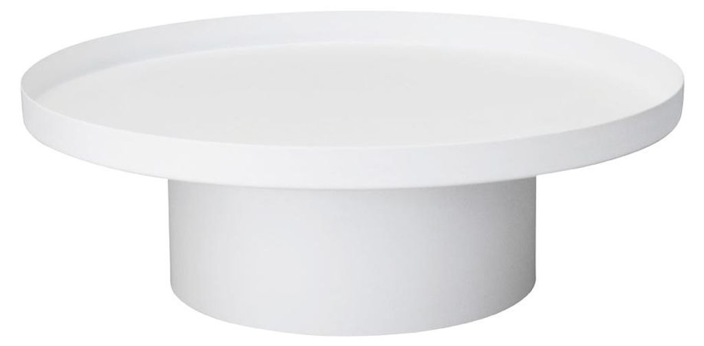 Dekotablett NORDIC weiß aus Metall D30cm Dekoplateau Produktbild 