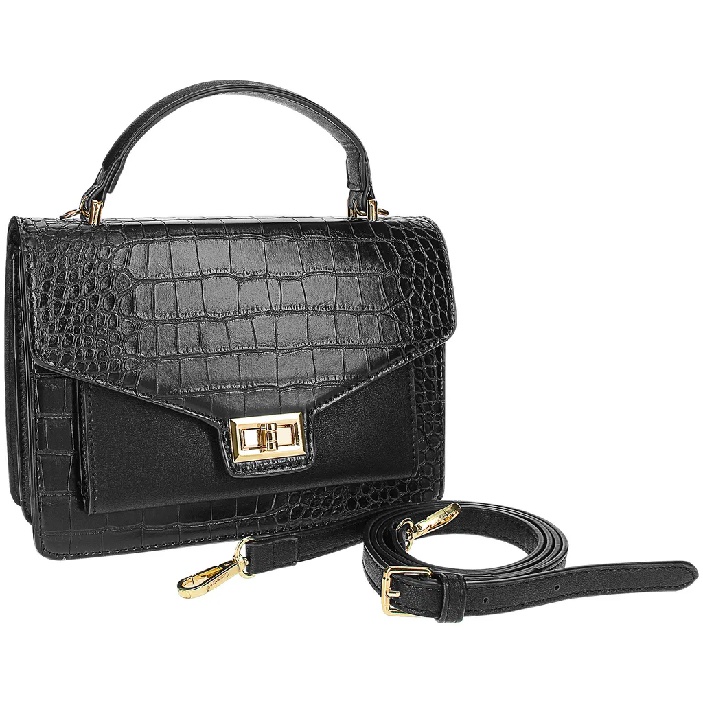 Regalo Donna: Borsa Gallantry Nera Coccodrillo | Elegante e Trendy - 2