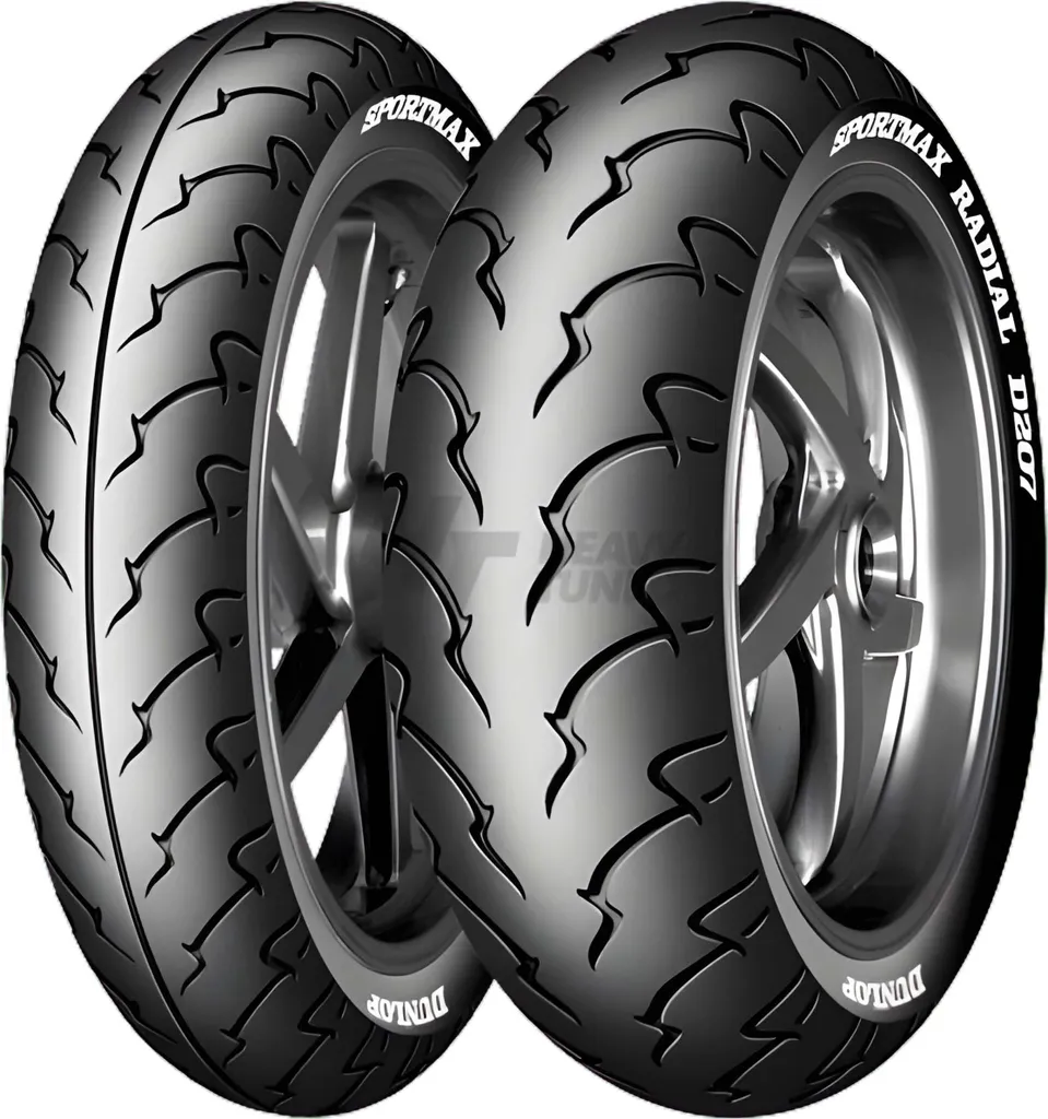 Pneu Dunlop D207 arrière 180/55-18 pour éliminer les glisses sur sol mouillé