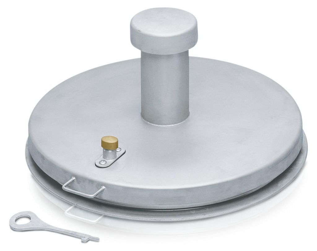 Zarges Brunnenabdeckung in runder Form aus Edelstahl mit Isolierung Durchmesser 800 mm