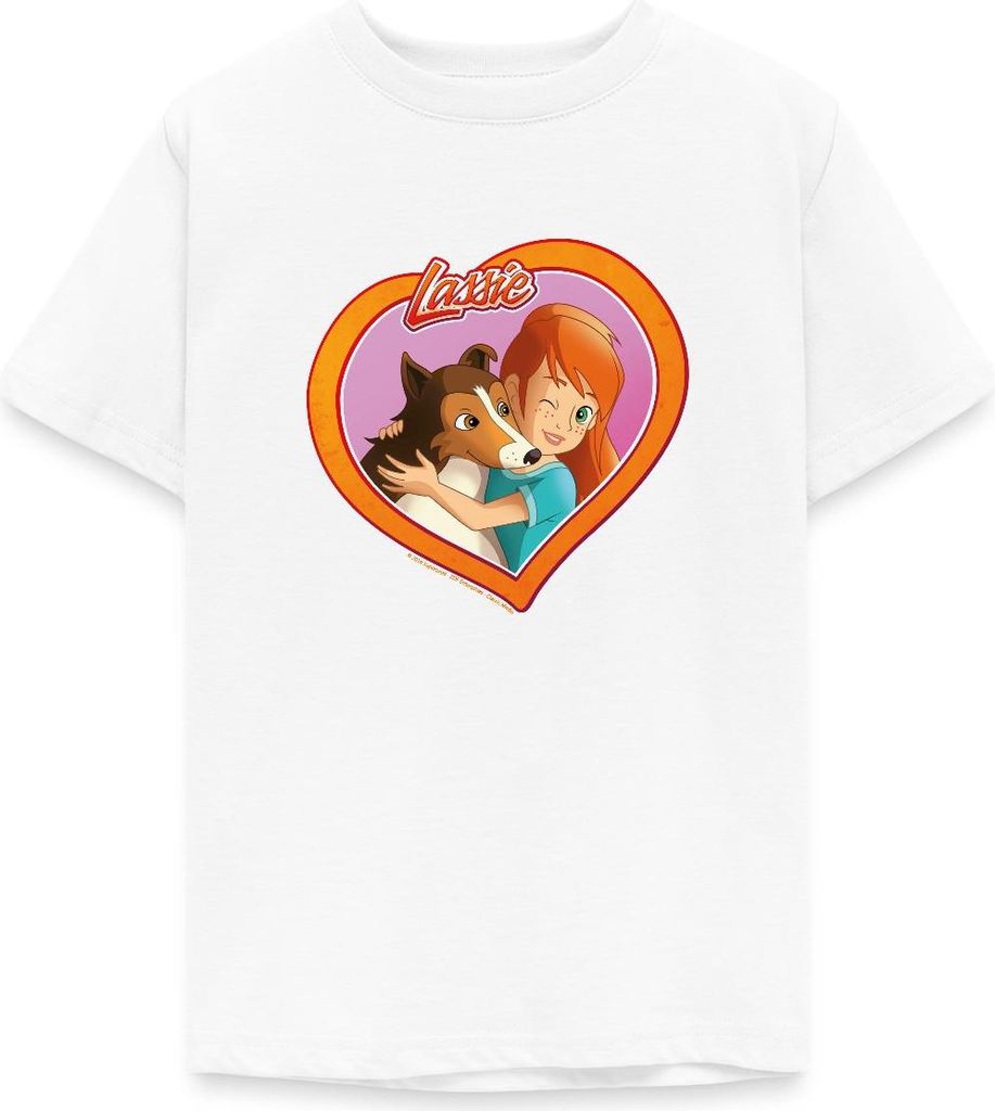 Spreadshirt Lassie Ein Herz Und Eine Seele Teenager T-Shirt, 134/146 (9-11 Jahre), Weiß