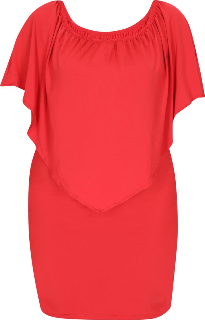 NAEMI damen kleid - rot, XXL