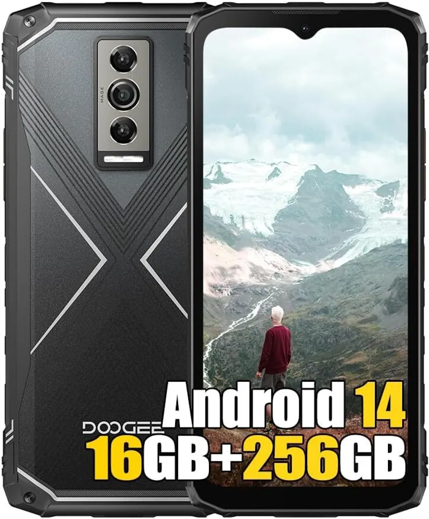 Téléphone incassable DOOGEE BLADE 10 PRO 256Go argenté avec écran HD+
