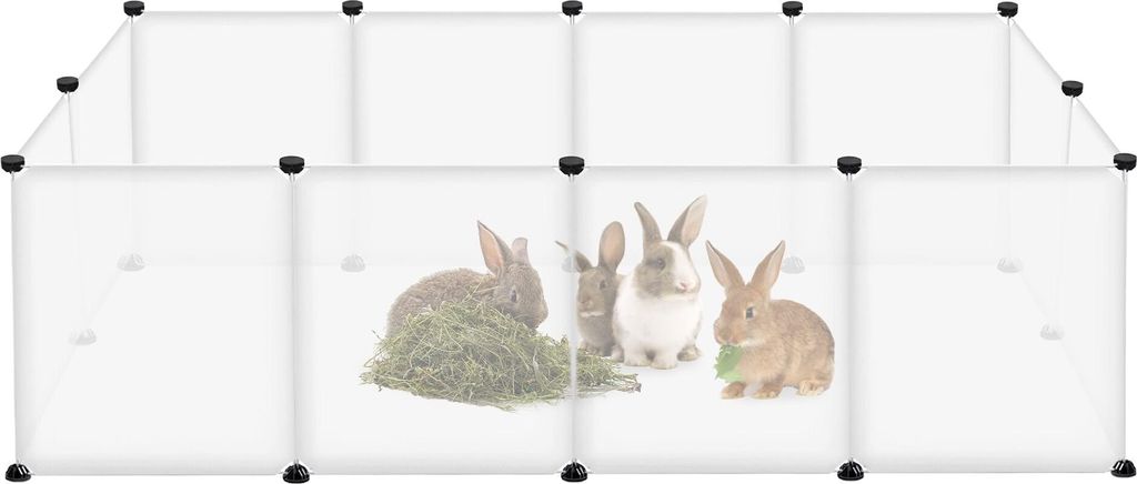 JOIEYOU Enclos pour petits animaux 145x75x48cm Enclos Image du produit 