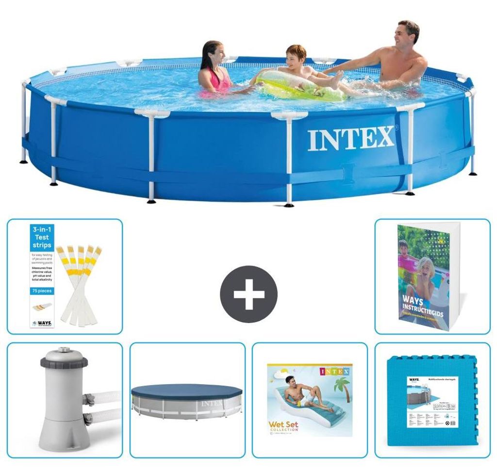 Frame Pool Rund - 366x76 cm - 7-teilig S303