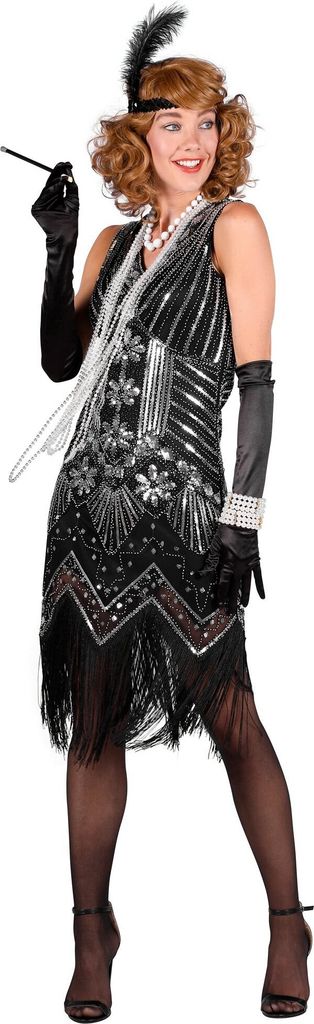 20er Jahre Charleston Kleid Catherine silber Größe: XS