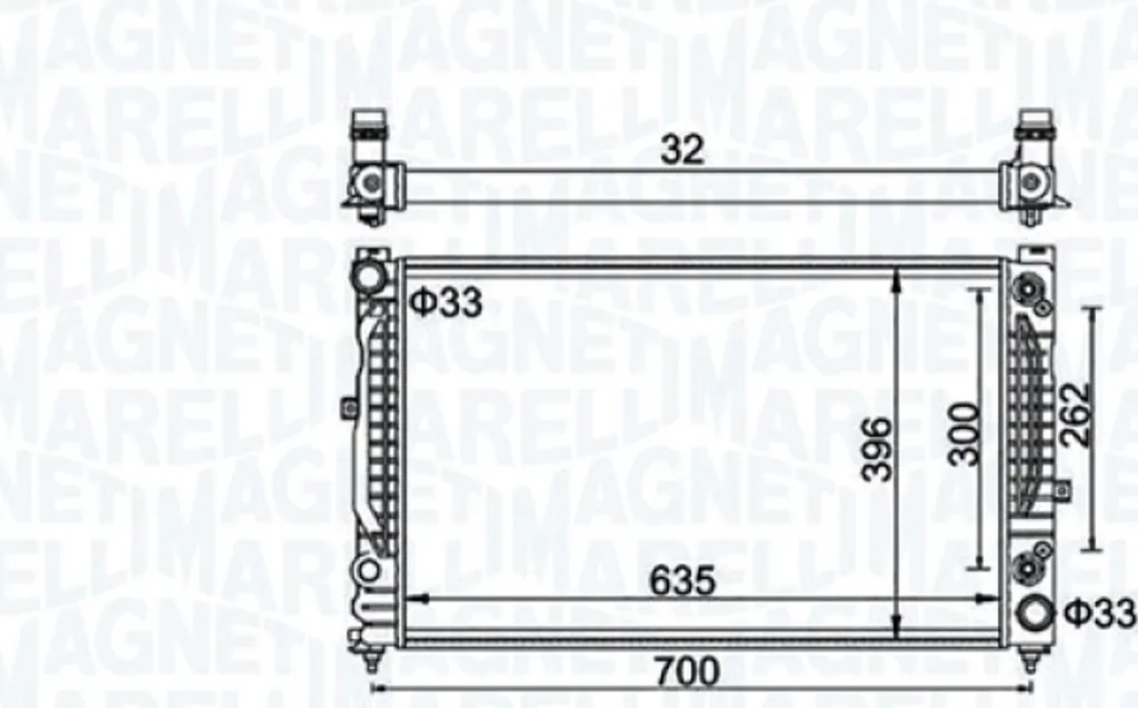 Radiateur Haute Résistance Magneti Marelli 350213185500 avec Clim