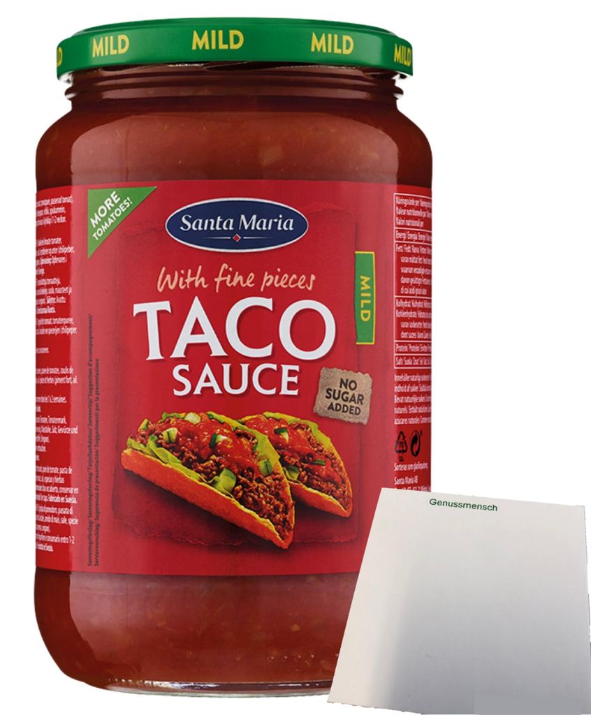 Santa Maria Taco Sauce Party Mild (770ml Glas) + usy Block