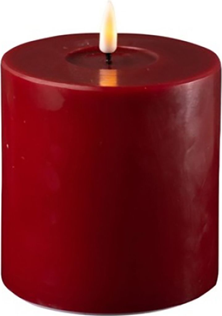 LED Kerze Bordeaux 10 x 10 cm