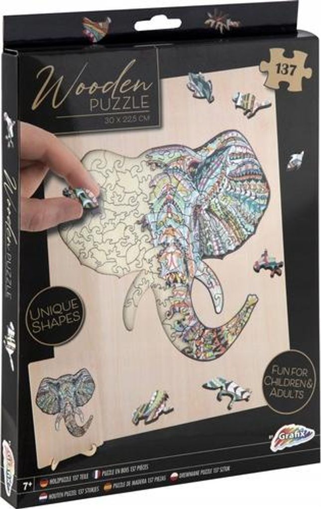 OMEGA TOYS Puzzle éléphant en bois 400072 92874 Image du produit 