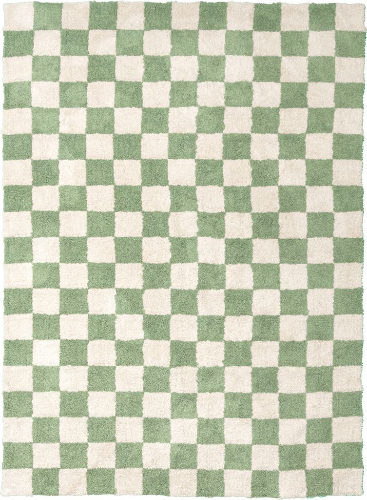 Retro Teppich - Gambit Grün Weiß - 120x170cm - Retro - Produktbild 2