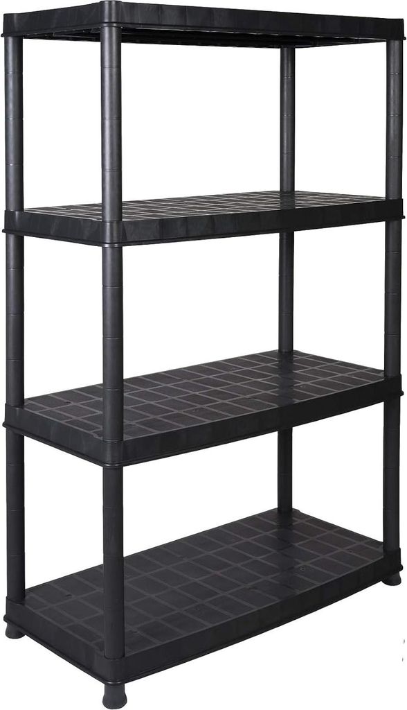 Kunststoffregal für schwere Lasten 92,5 x 45,8 x 141 cm mit 4 Regalen - Ideal für die Lagerung in feuchten Umgebungen