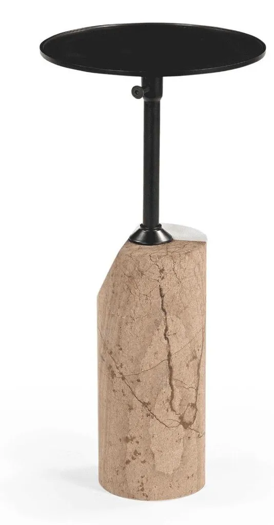 Sellette ERNEST avec Socle Marbre Véritable D23 cm - Qualité Premium - 9