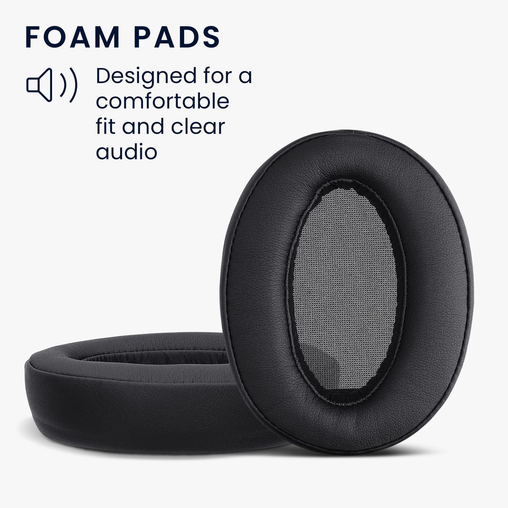 kwmobile 2x Ohr Polster für Sony WH-H910N Ohrpolster - Ersatz Ohrpolster - Kopfhörer Ersatzteile - Kopfhörer Ersatzpolster für Over Ear Headphones