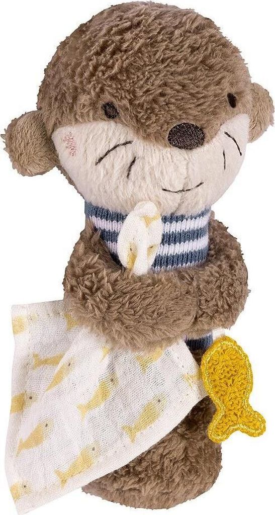 Stabgreifling Otter – Kuscheltier-Greifling zum Rasseln, Quietschen, Fühlen, Spielen
