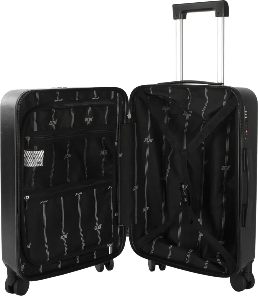Valise Aga Travel MR4671 Jaune Clair Rigide à 4 Roues 360° Sécurisée - 5