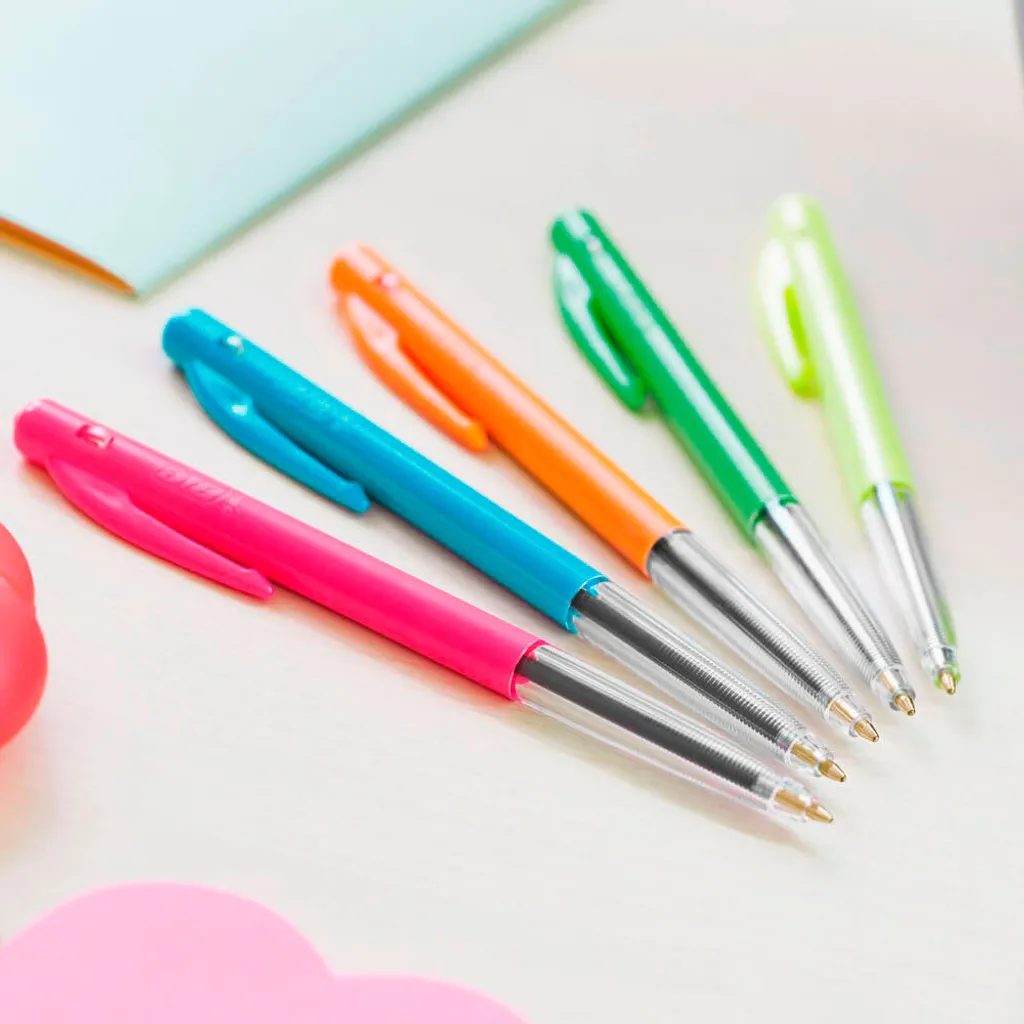 BIC M10 Pastel Stylo à bille rétractable pointe moyenne - Boîte de 50 - 3
