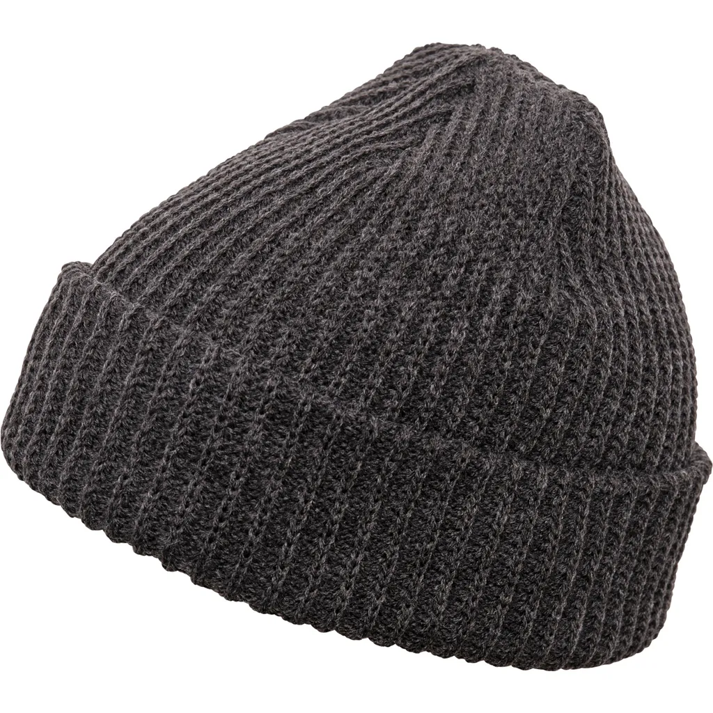 FLEXFIT 1502RB | Beanie a costine, effetto pescatore, lavorazione a costine - Colore: Antracite - Taglia: Unica