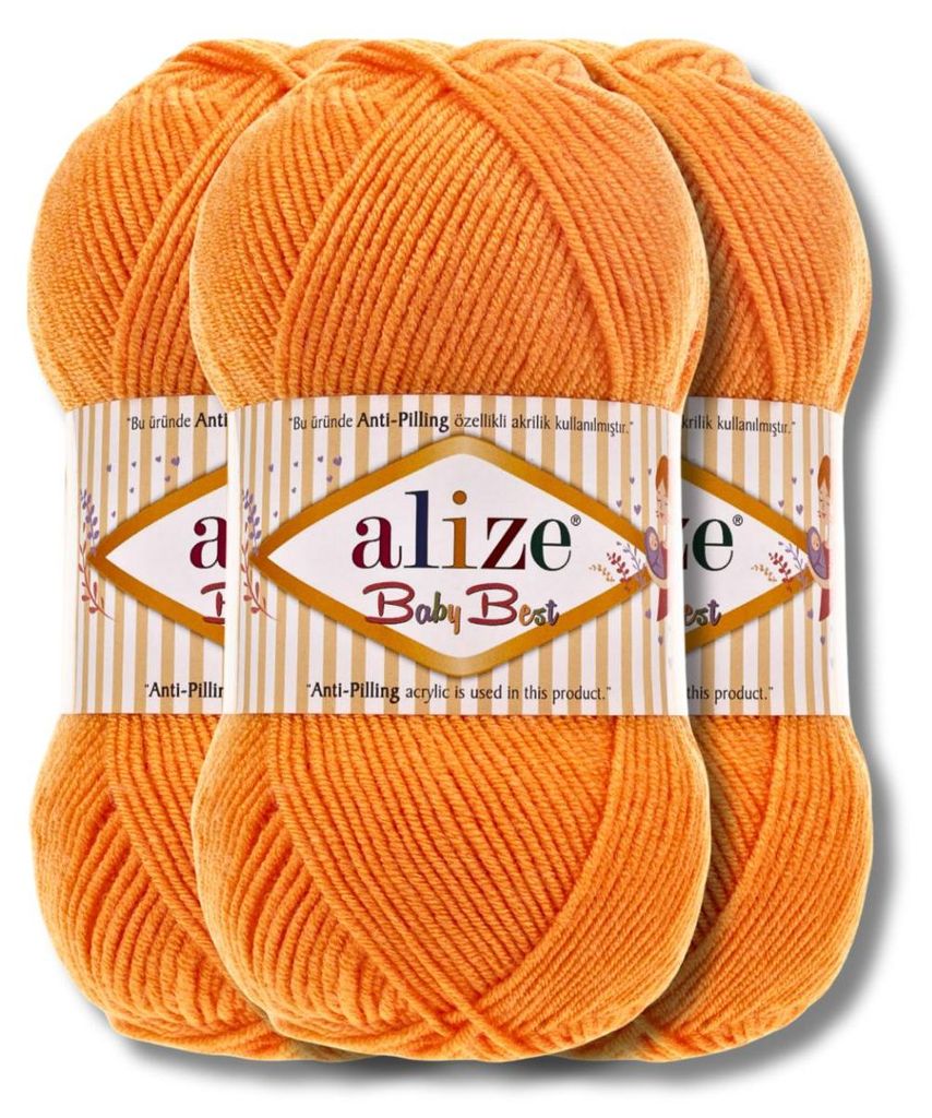 Alize 3x 100g Baby Best Wolle, Antipilling, Uni, Häkeln, Stricken (336)