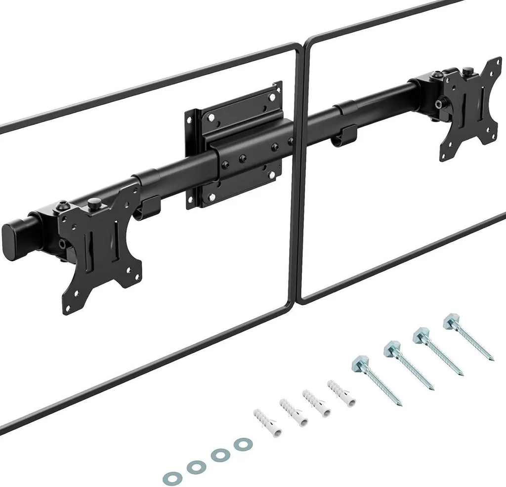 Adaptateur double support écran VESA 75x75 100x100mm pour 13-27 pouces