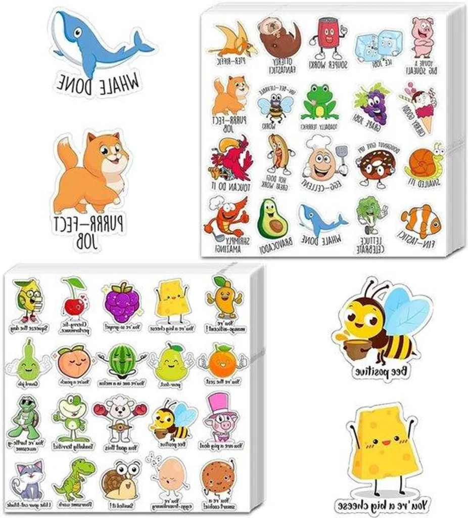 Autocollants de Récompense Scolaire - Lot de 30 Images pour Enfants